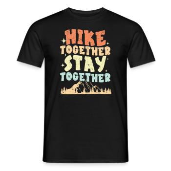 Hiking Couple Hiking Buddy Mountain Climbing Hiker - Men's T-Shirt - black - Front - AI Model Male 178 light (178cm)