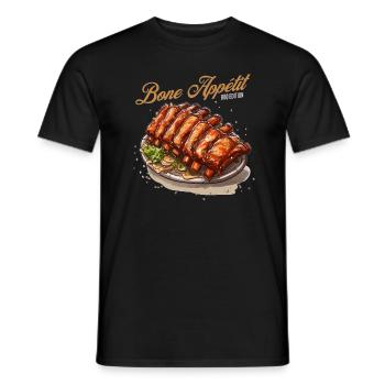 Grillades drôles de côtes levées Amoureux Grilleur - T-shirt homme - noir - Devant - AI Model Male 178 light (178cm)