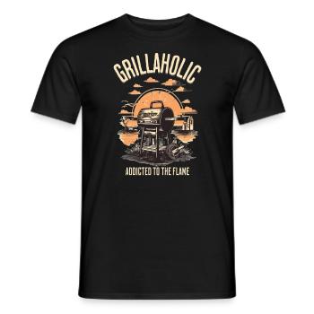 BBQ Grill Lover Funny Backyard Grilling - Men's T-Shirt - black - Front - AI Model Male 178 light (178cm)