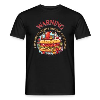 Foodie BBQ Hot Dog Enthusiast - Men's T-Shirt - black - Front - AI Model Male 178 light (178cm)