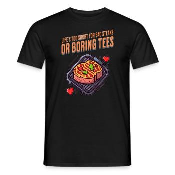 Summer Grill Stake Lover BBQ Grill Stake - Men's T-Shirt - black - Front - AI Model Male 178 light (178cm)