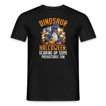 Dinosaur Halloween Trick Or Treat Dino Lover - Men's T-Shirt - black - Front - AI Model Male 178 light (178cm)