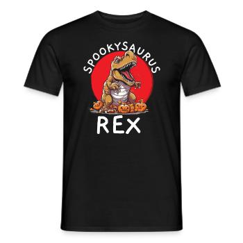 Dinosaur Halloween Trick Or Treat Dino Lover - Men's T-Shirt - black - Front - AI Model Male 178 light (178cm)