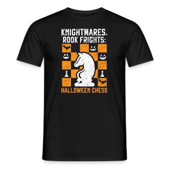 Chess Halloween Trick Or Treat Chess Board Game - Men's T-Shirt - black - Front - AI Model Male 178 light (178cm)