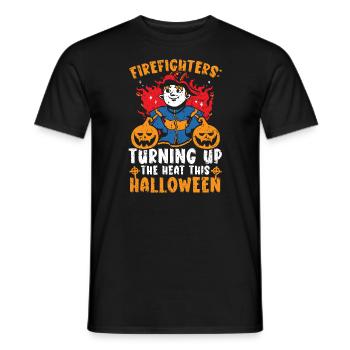 Pompier Halloween Trick Or Treat Fireman - T-shirt homme - noir - Devant - AI Model Male 178 light (178cm)