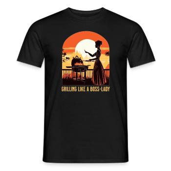 Grill pieu Food Lover BBQ Griller Maman - T-shirt homme - noir - Devant - AI Model Male 178 light (178cm)
