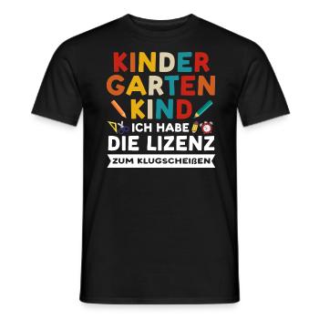Kindergarten Anfang Kindergartenanfänger Geschenk - Männer T-Shirt - Schwarz - Vorne - AI Model Male 178 light (178cm)