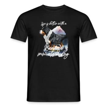 Bouvier bernois - T-shirt homme - noir - Devant - AI Model Male 178 light (178cm)