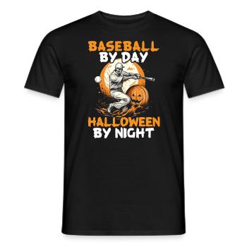Baseball Halloween Trick Or Treat Baseball Player - Men's T-Shirt - black - Front - AI Model Male 178 light (178cm)