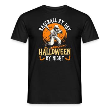Baseball Halloween Trick Or Treat Baseball Player - Men's T-Shirt - black - Front - AI Model Male 178 light (178cm)