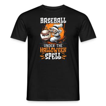 Baseball Halloween Trick Or Treat Baseball Player - Men's T-Shirt - black - Front - AI Model Male 178 light (178cm)