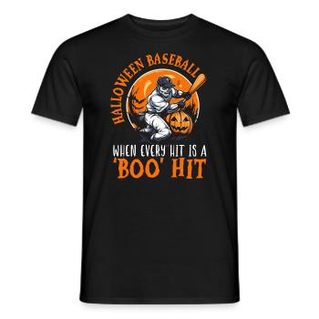 Baseball Halloween Trick Or Treat Baseball Player - Men's T-Shirt - black - Front - AI Model Male 178 light (178cm)