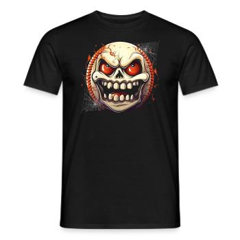 Baseball Halloween Trick Or Treat Baseball Player - Men's T-Shirt - black - Front - AI Model Male 178 light (178cm)