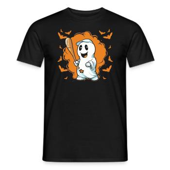 Baseball Halloween Trick Or Treat Baseball Player - Men's T-Shirt - black - Front - AI Model Male 178 light (178cm)