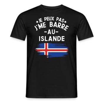 Je Peux Pas J'me Barre Au Islande Vacances - T-shirt homme - noir - Devant - AI Model Male 178 light (178cm)