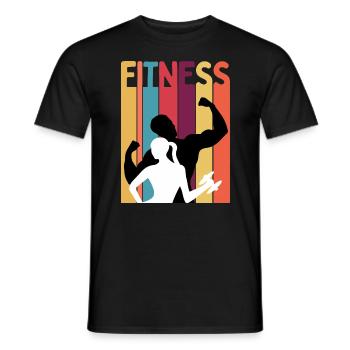 Amateur de fitness - T-shirt homme - noir - Devant - AI Model Male 178 light (178cm)