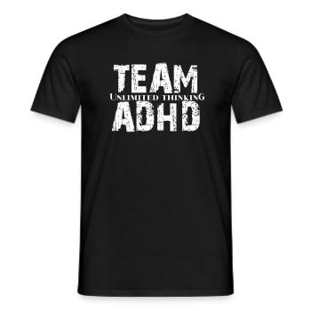 ADHS - Männer T-Shirt - Schwarz - Vorne - AI Model Male 178 light (178cm)