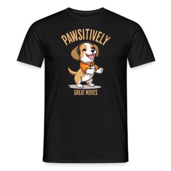Chien dansant Beagle Chien dansant Danse - T-shirt homme - noir - Devant - AI Model Male 178 light (178cm)