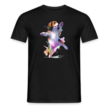 Amusez-vous au concours de danse du chien Beagle - T-shirt homme - noir - Devant - AI Model Male 178 light (178cm)