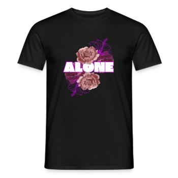FLOREAL ALONE - Men's T-Shirt - black - Front - AI Model Male 178 light (178cm)