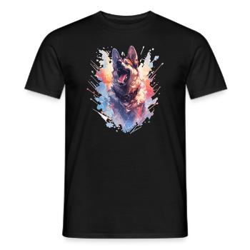 Dog Lover Drôle de berger allemand Coiffeur - T-shirt homme - noir - Devant - AI Model Male 178 light (178cm)