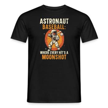 Astronaute de baseball Joueur de baseball Outerspace - T-shirt homme - noir - Devant - AI Model Male 178 light (178cm)