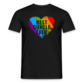 Best Guncle Ever Gay Uncle Gay - Men's T-Shirt - black - Front - AI Model Male 178 light (178cm)