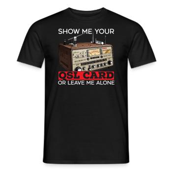 Ham Radio Operator Morse Code Radioactivity - Men's T-Shirt - black - Front - AI Model Male 178 light (178cm)