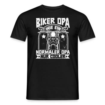 Motorrad Opa Biker Motorradfahrer - Männer T-Shirt - Schwarz - Vorne - AI Model Male 178 light (178cm)