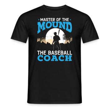 Entraîneur de baseball Joueur de baseball Sport d’équipe de baseball - T-shirt homme - noir - Devant - AI Model Male 178 light (178cm)