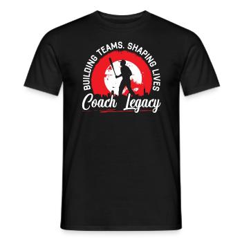 Entraîneur de baseball Joueur de baseball Sport d’équipe de baseball - T-shirt homme - noir - Devant - AI Model Male 178 light (178cm)