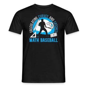 Baseball Mathe-Liebhaber Mathematiker Baseballspieler - Männer T-Shirt - Schwarz - Vorne - AI Model Male 178 light (178cm)