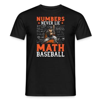 Baseball Mathe-Liebhaber Mathematiker Baseballspieler - Männer T-Shirt - Schwarz - Vorne - AI Model Male 178 light (178cm)