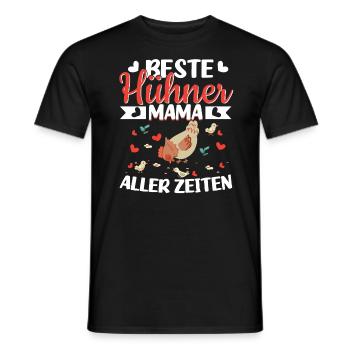 Hühner Mama Hühnerzüchterin - Männer T-Shirt - Schwarz - Vorne - AI Model Male 178 light (178cm)