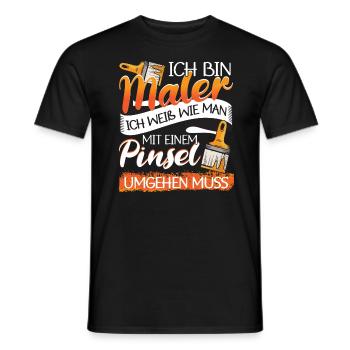 Maler Malermeister - Männer T-Shirt - Schwarz - Vorne - AI Model Male 178 light (178cm)