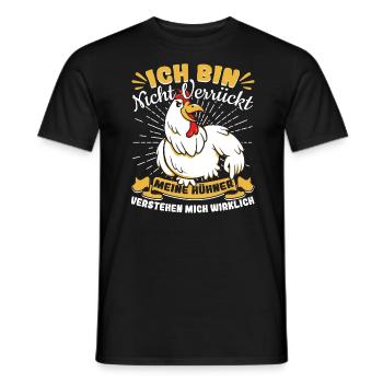 Hühner Hühnerflüsterer Meine Hühner verstehen mich - Männer T-Shirt - Schwarz - Vorne - AI Model Male 178 light (178cm)