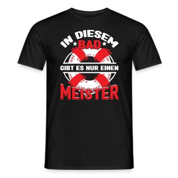 Bademeister Rettungsschwimmer - Männer T-Shirt - Schwarz - Vorne - AI Model Male 178 light (178cm)