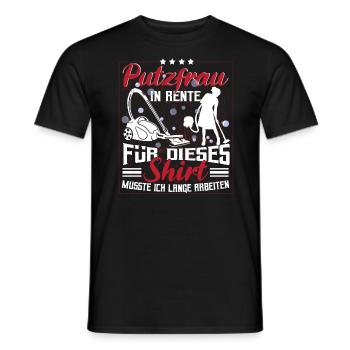 Putzfrau Reinigungskraft Rente Rentnerin - Männer T-Shirt - Schwarz - Vorne - AI Model Male 178 light (178cm)