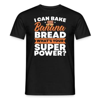 Banana Bread Baker Bakery Baking Chef Cook Food - Men's T-Shirt - black - Front - AI Model Male 178 light (178cm)