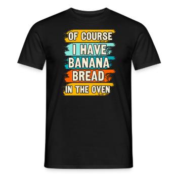 Pain aux bananes Baker Boulangerie Chef cuisinier Cuisiner - T-shirt homme - noir - Devant - AI Model Male 178 light (178cm)