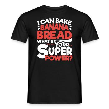 Banana Bread Baker Bakery Baking Chef Cook Food - Men's T-Shirt - black - Front - AI Model Male 178 light (178cm)
