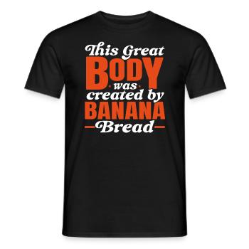 Bananenbrot Bäcker Bäckerei Backen Koch Essen kochen - Männer T-Shirt - Schwarz - Vorne - AI Model Male 178 light (178cm)