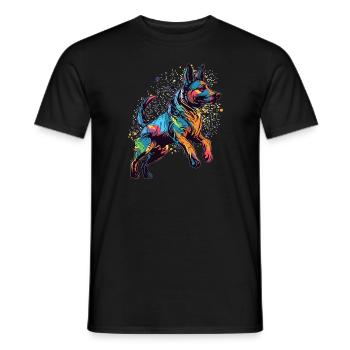 Berger allemand Circus Dog Lovers - T-shirt homme - noir - Devant - AI Model Male 178 light (178cm)
