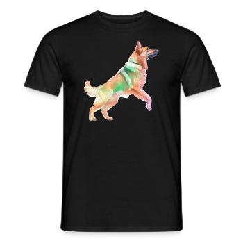 German Shepherd Dancing Dog Circus - Männer T-Shirt - Schwarz - Vorne - AI Model Male 178 light (178cm)