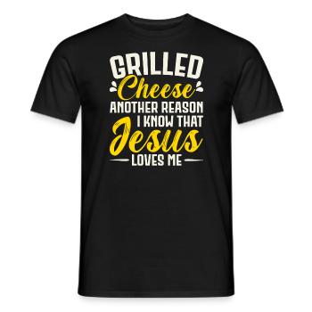 Love Grilled Cheese Please Cheesemaker Cheesy Food - T-shirt homme - noir - Devant - AI Model Male 178 light (178cm)