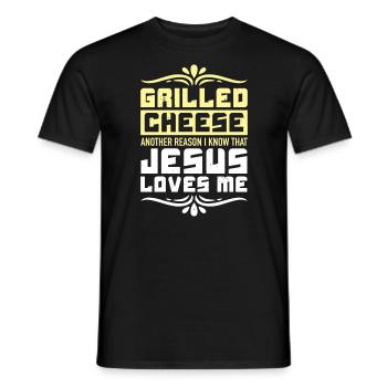 Liebe gegrillten Käse bitte Käsehersteller Käse Essen - Männer T-Shirt - Schwarz - Vorne - AI Model Male 178 light (178cm)
