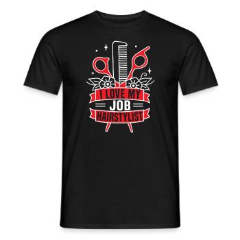 Friseur - Männer T-Shirt - Schwarz - Vorne - AI Model Male 178 light (178cm)