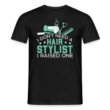 Friseur - Männer T-Shirt - Schwarz - Vorne - AI Model Male 178 light (178cm)