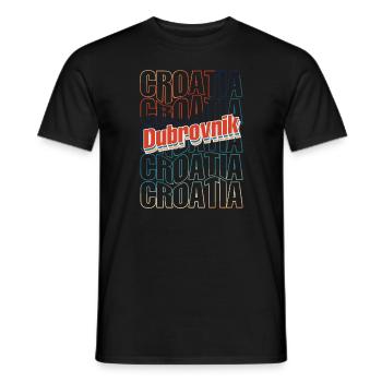 Balkan Countries Dubrovnik Croatia Traveler - Men's T-Shirt - black - Front - AI Model Male 178 light (178cm)