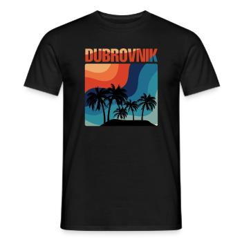 Traveler Dubrovnik Trip Travel to Croatia - Men's T-Shirt - black - Front - AI Model Male 178 light (178cm)